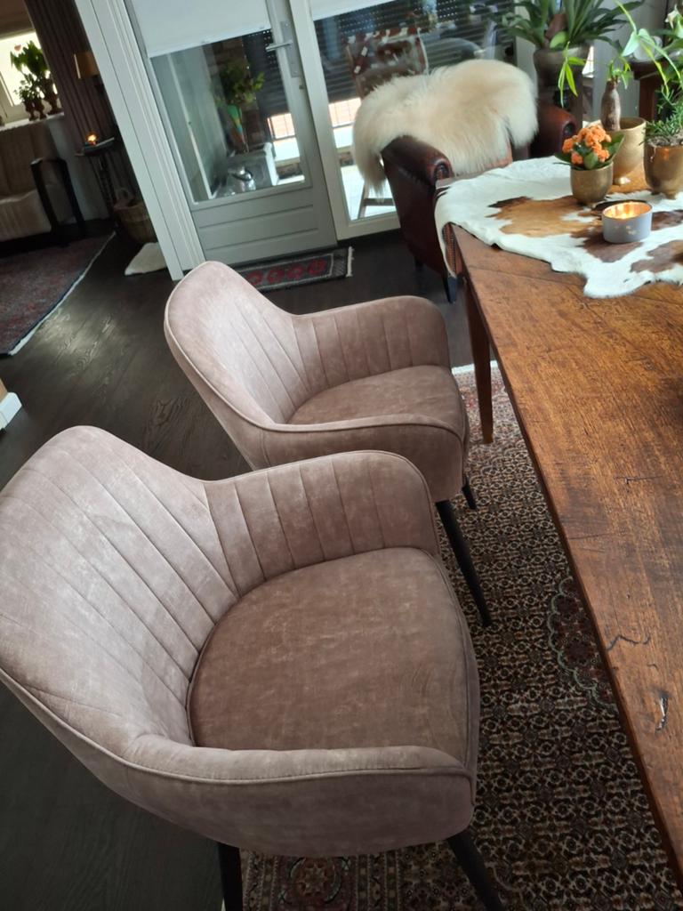 4 stoffen stoelen half jaar oud ivm verhuizen, Ophalen of Verzenden, Nieuw, Overige kleuren, Vier