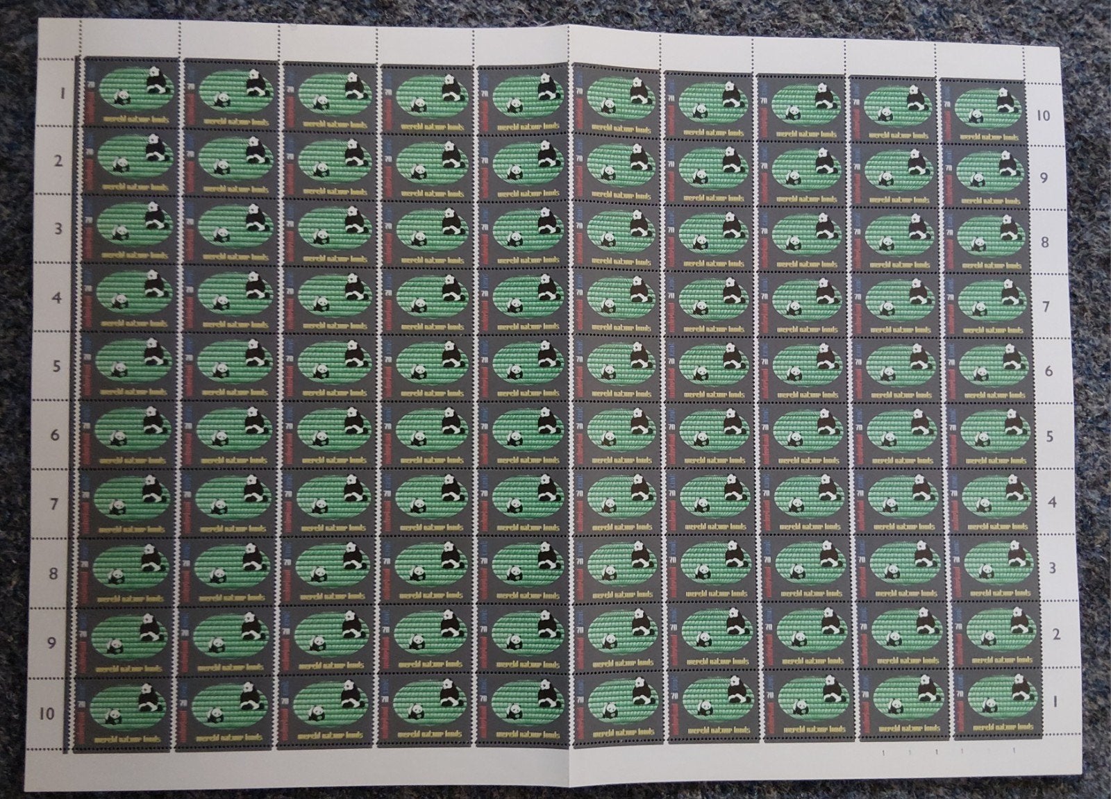 1984 Vel postzegels Nvph cat.1314 in vel van 100 + plaatfout, Postzegels en Munten, Verzenden, Na 1940, Postfris