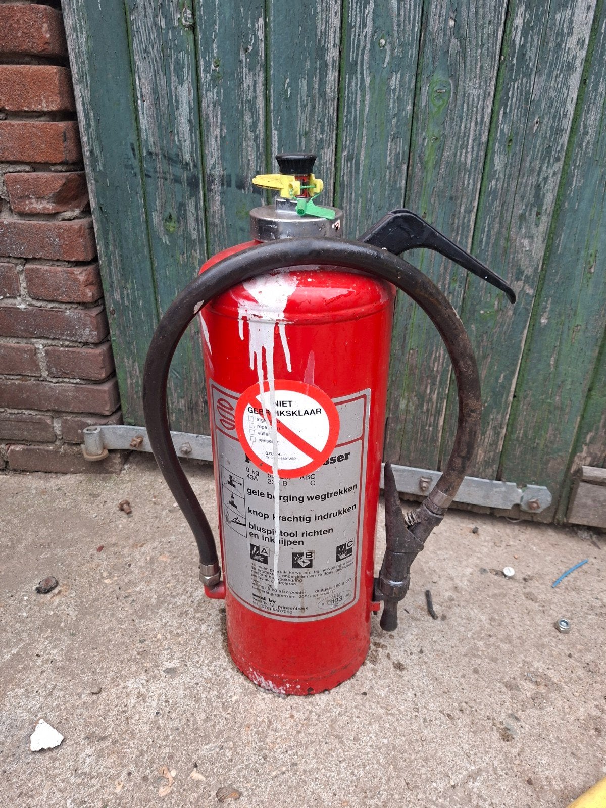 Gebruikte brandblusser - Decoratie of onderdelen, Ophalen, Gebruikt