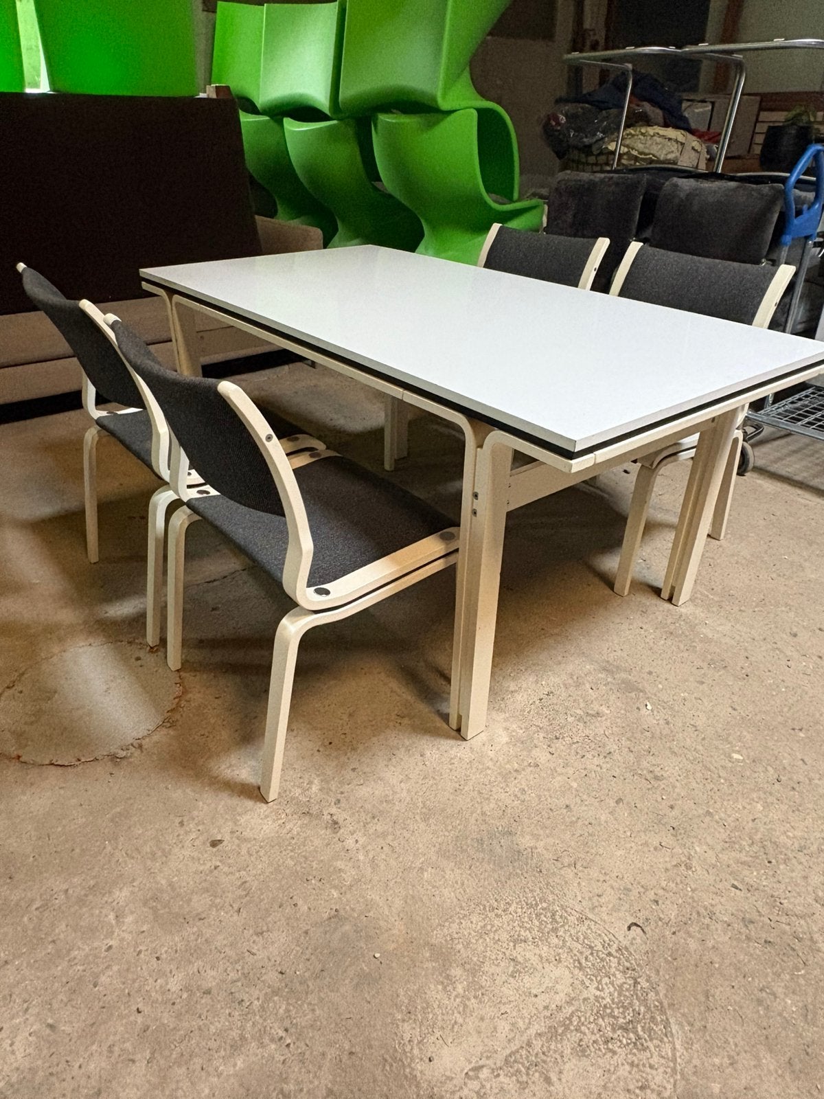 Prachtige vintage Pastoe eetkamerset tafel en 4 stoelen, Ophalen, ., 50 tot 100 cm, .