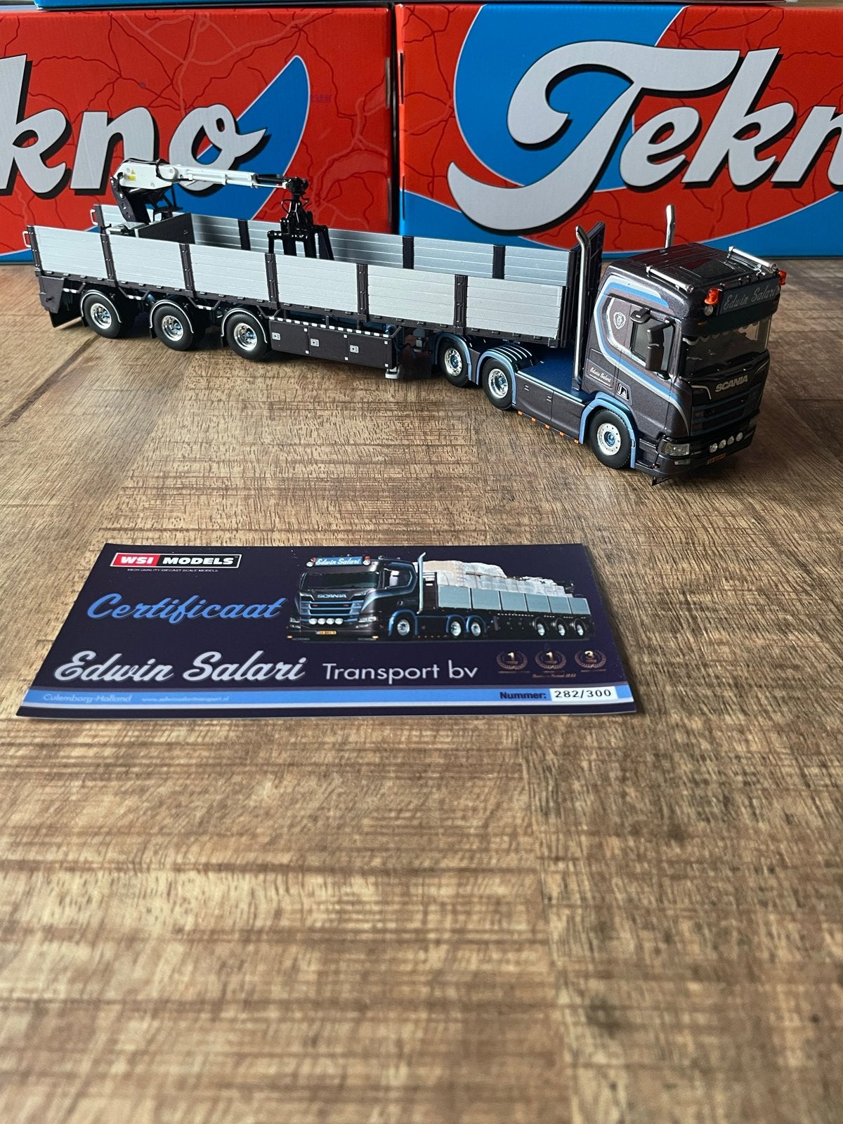 WSI Scania Edwin Salari Transport, Ophalen of Verzenden, Zo goed als nieuw, Bus of Vrachtwagen, Overige merken