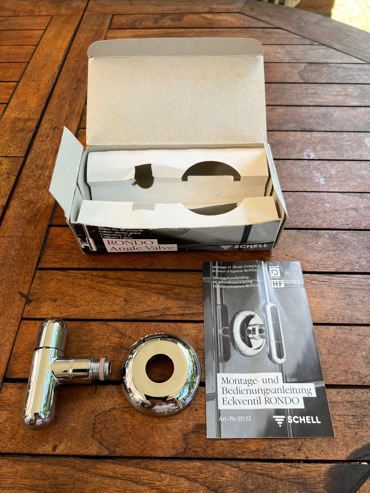 t.k.Schell Rondo 2x hoekstopkraan chroom NIEUW, Ophalen, Nieuw, Chroom, Toilet