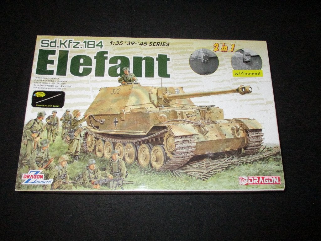D-222,DRAGON 1-35,NO,6871,Sd.Kfz.184 Elefant (2 in 1), Overige merken, 1:32 tot 1:50, Overige typen, Nieuw
