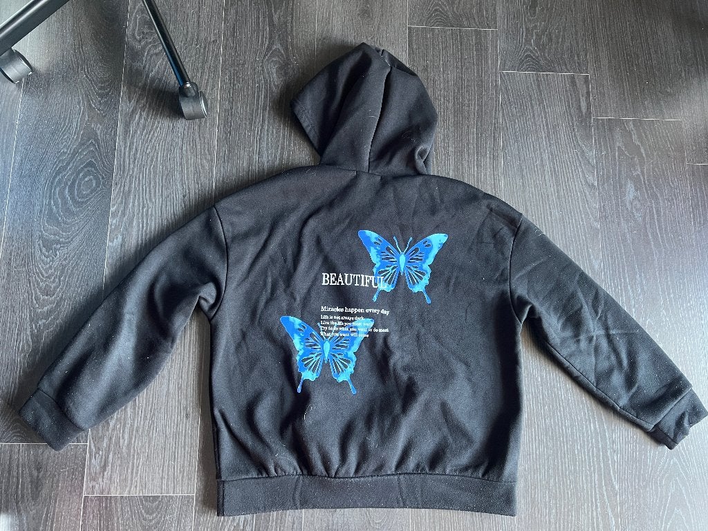 Zwarte trui met vlinders maat 40, Kleding | Dames, Truien en Vesten, Ophalen of Verzenden, Zo goed als nieuw, Maat 38/40 (M), Zwart