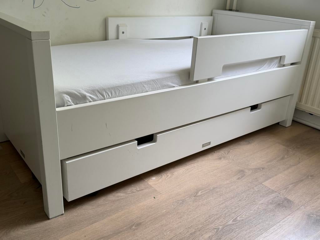 Bopita Jonne Peuterbed kinderbed met lade en matras, Kinderen en Baby's, Kinderkamer | Bedden, Ophalen, 70 tot 85 cm, 140 tot 160 cm