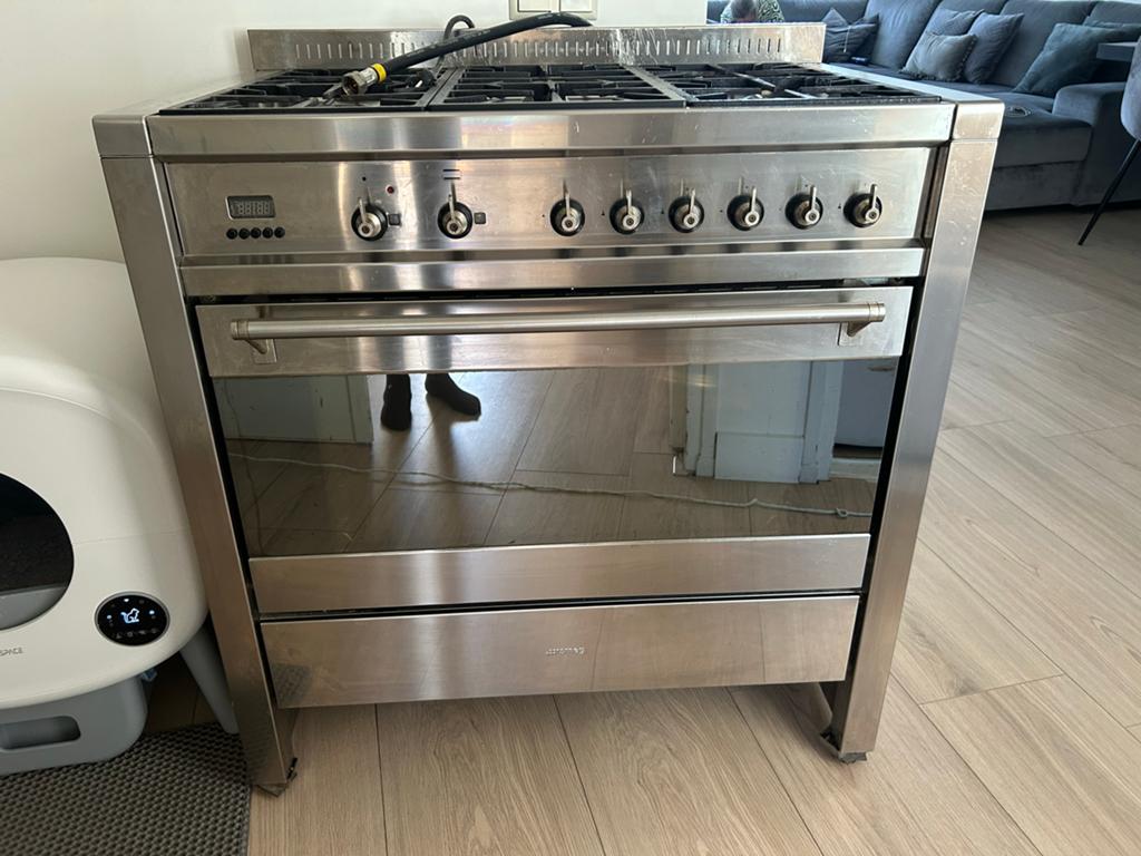 Smeg Fornuis met Gas Kookplaat en Oven, Ophalen, Gebruikt, 60 cm of meer, Gas