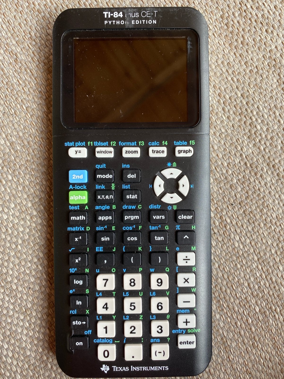 Texas Ti-84 CE-T Phyton Edition, Ophalen of Verzenden, Grafische rekenmachine, Gebruikt