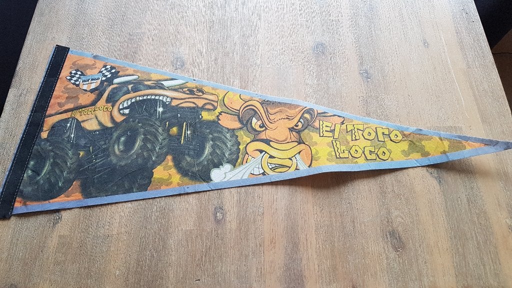 El Toro Loco Monstertruck Vlag, Ophalen of Verzenden, Auto's