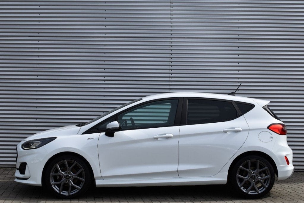 Ford FIESTA 1.0 AUT. ECOBOOST HYBRID ST-LINE / ADAP. CRUISE, Auto's, Automaat, Gebruikt, Wit, Bedrijf