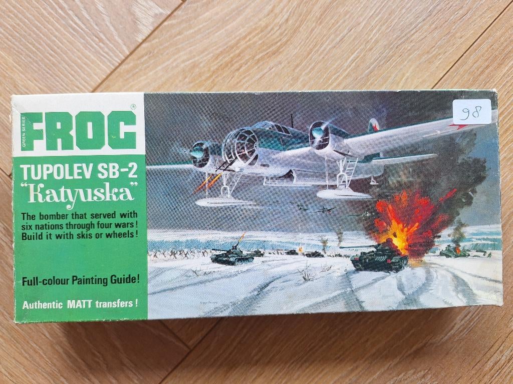 1:72 1/72 Frog Tupolev SB-2 “Katyuska”, Overige merken, 1:72 tot 1:144, Ophalen of Verzenden, Zo goed als nieuw