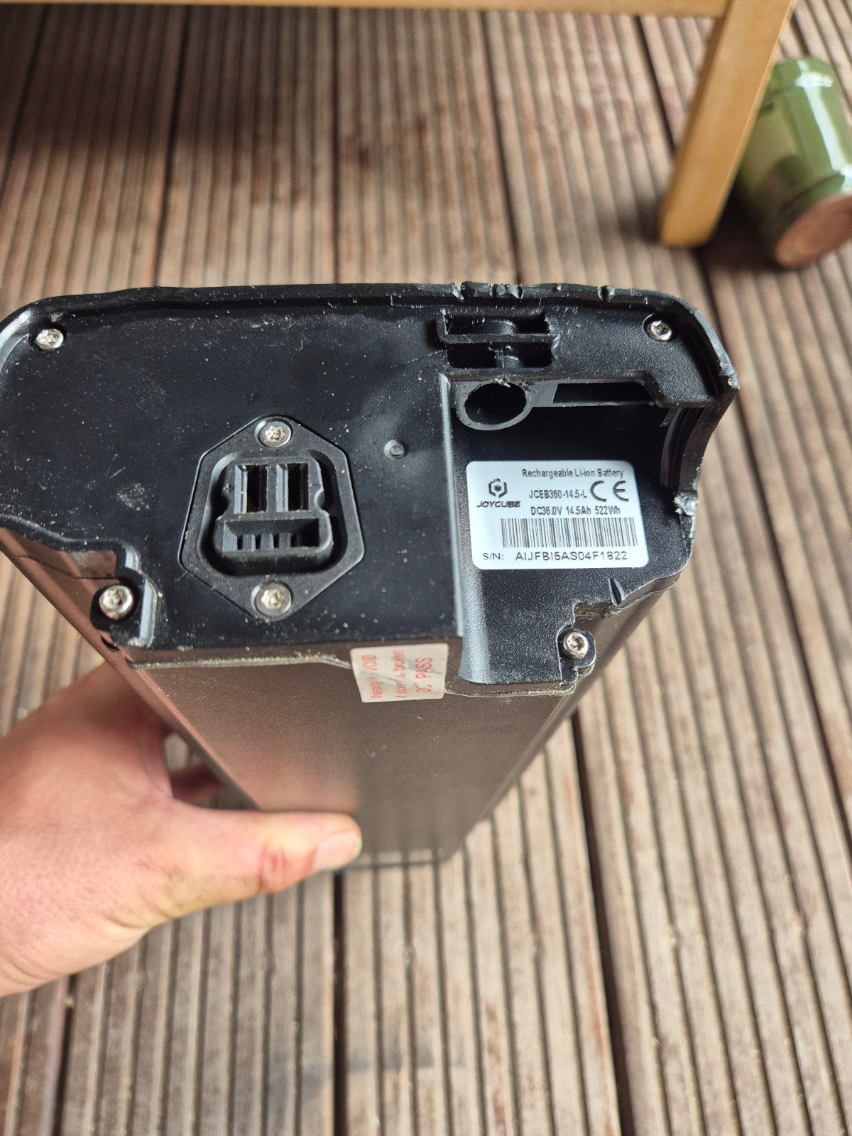 Joycube JCEB360-14.5-L E-bike Accu (36V 14.5Ah 522Wh), Ophalen of Verzenden, Gebruikt