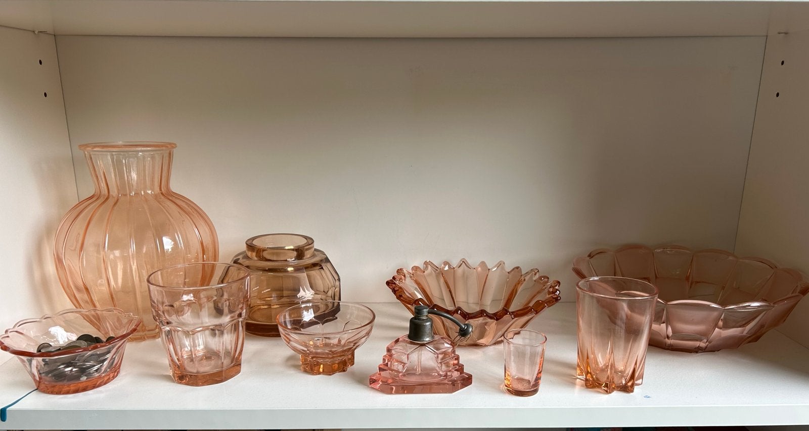 Roze Glaswerk Collectie - Vintage Stijl, Antiek en Kunst, Ophalen of Verzenden