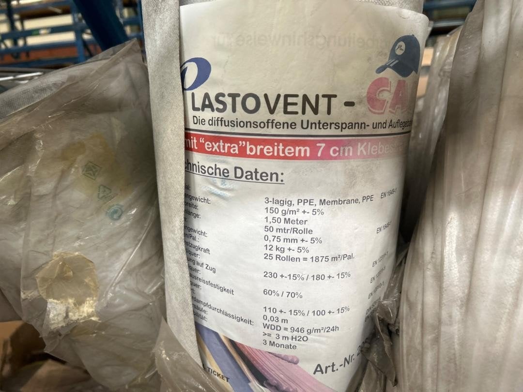 Plastovent cap 150 gr/m2 3 laags spinvlies folie, Ophalen of Verzenden, Nieuw, 15 m² of meer, Folie
