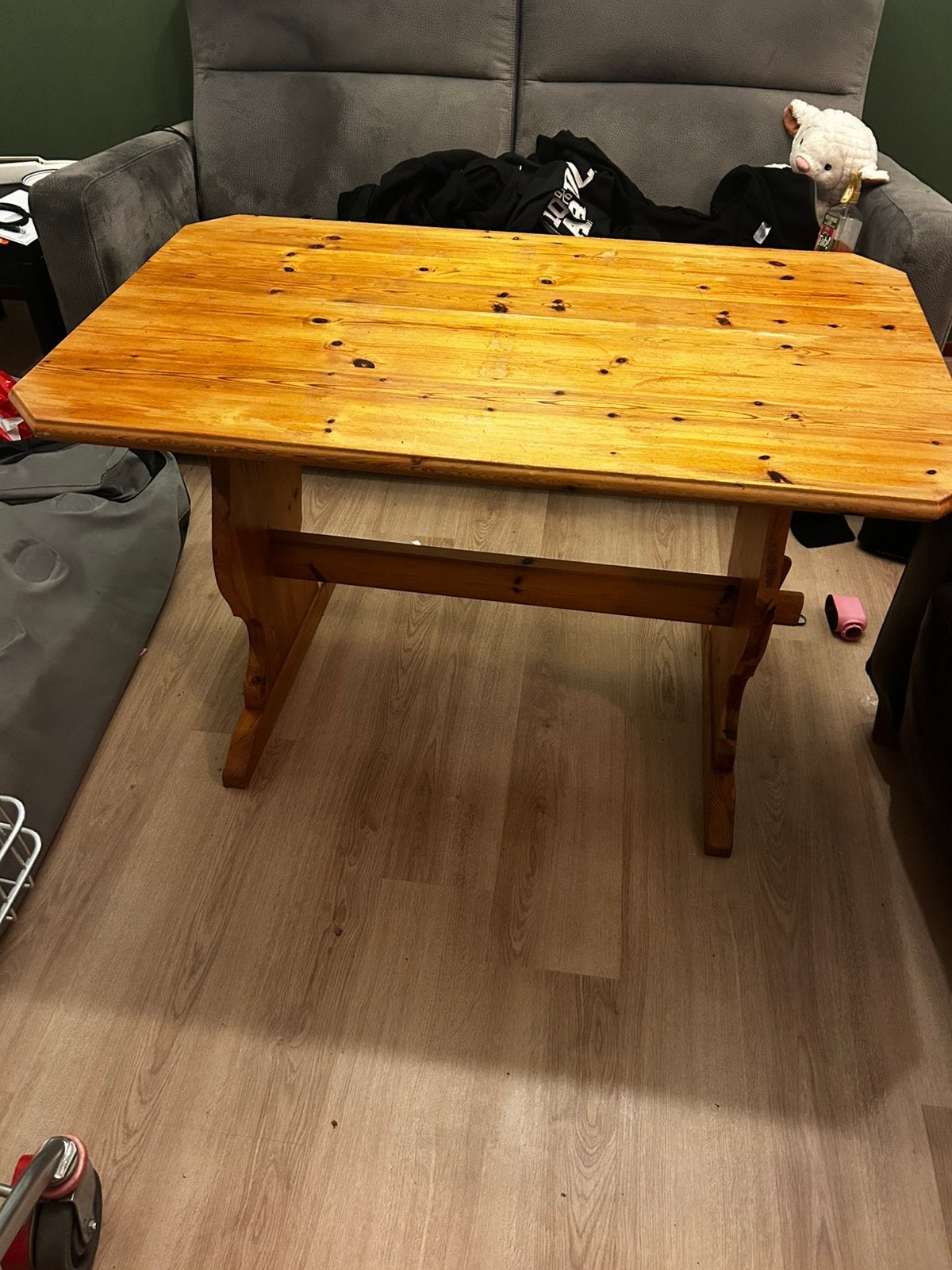 Houten eettafel, Ophalen, Gebruikt, 100 tot 150 cm, 50 tot 100 cm