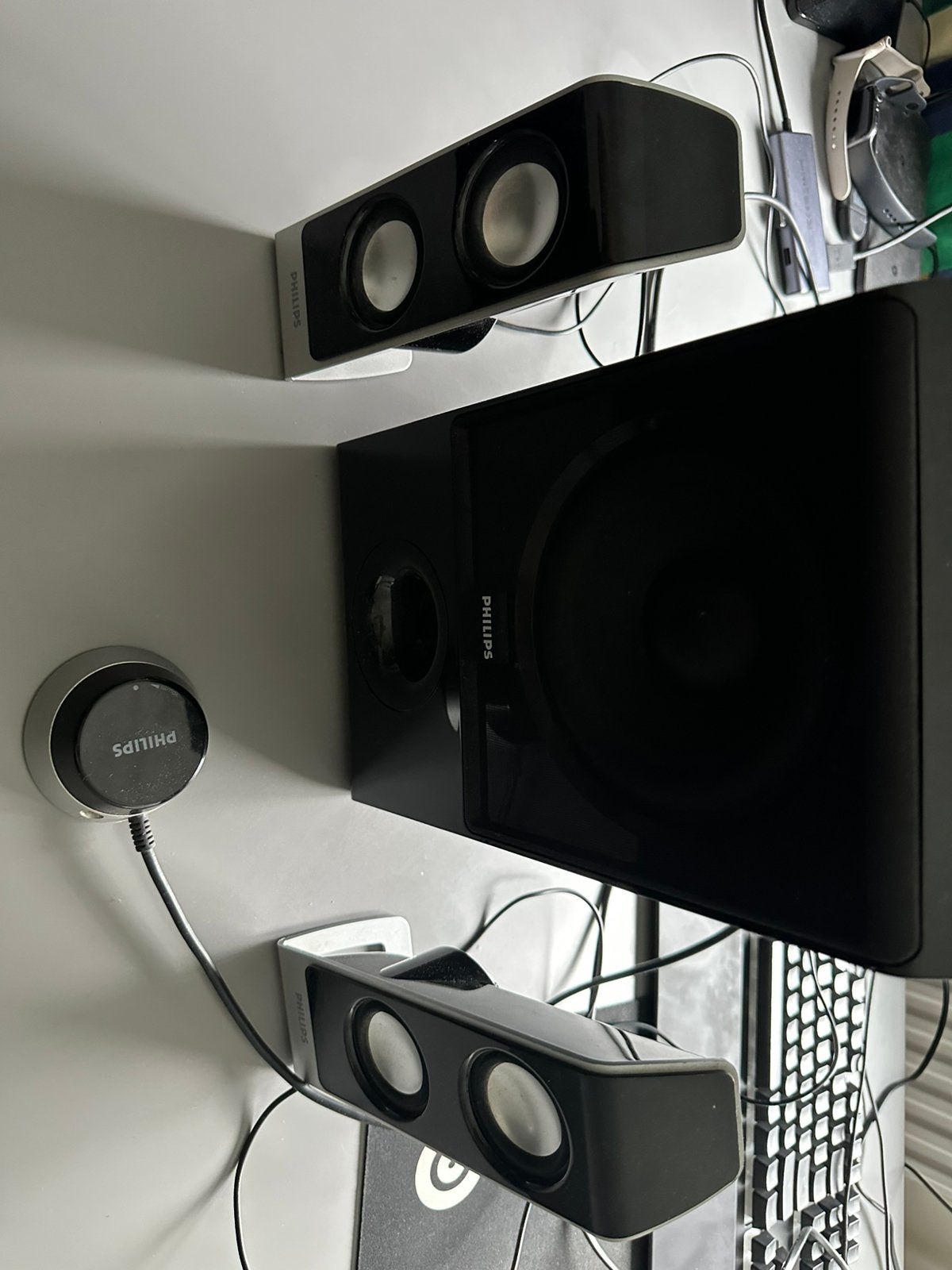 Philips SPA7350/10 2.1 speakers, Ophalen of Verzenden, Niet werkend, Audiokanaal 2.1