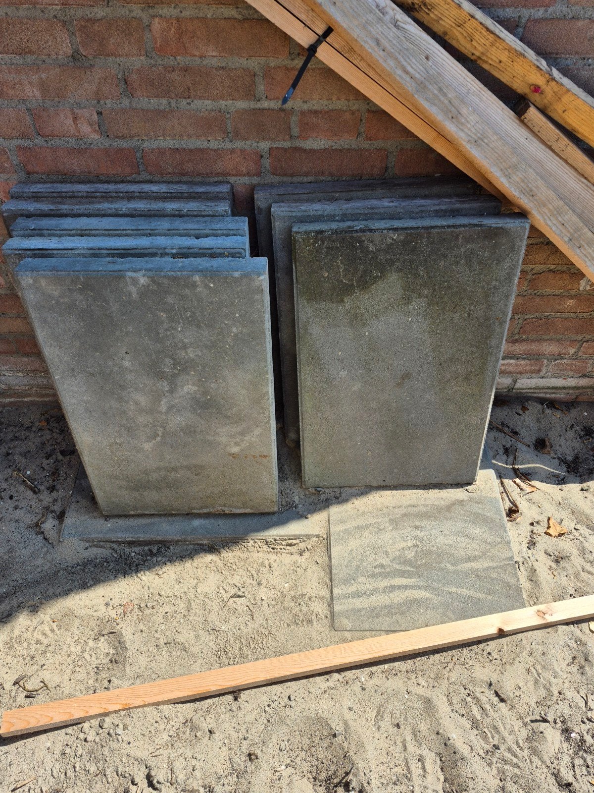 10x terrastegel 60x40cm gratis af te halen, Ophalen of Verzenden, Beton, Terrastegels
