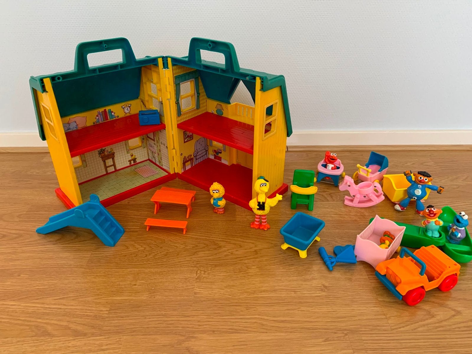 Vintage Sesamstraat Huis heel compleet!, Ophalen of Verzenden, Gebruikt, Jongen of Meisje