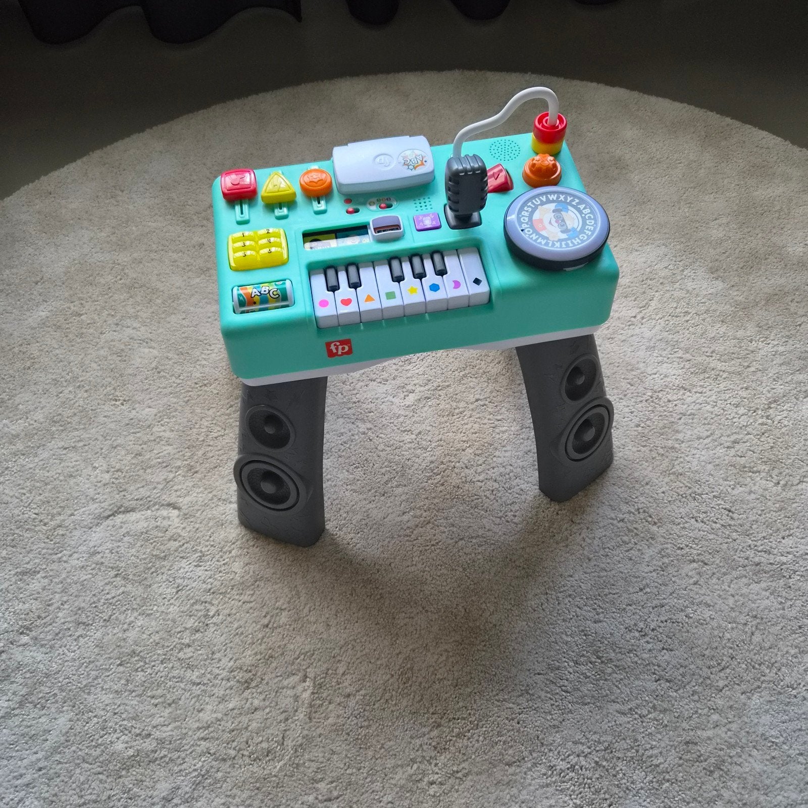 Fisher-Price DJ muziek- en activiteiten tafel, Ophalen of Verzenden, Zo goed als nieuw, Met licht