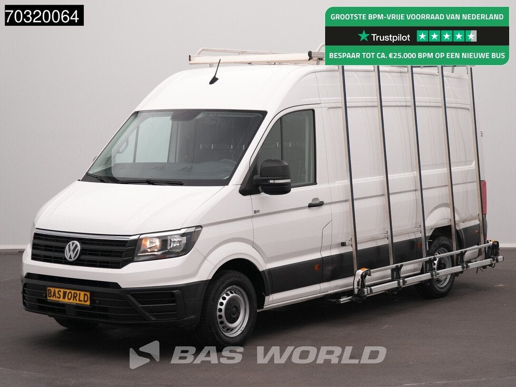 Volkswagen Crafter 177pk Glasresteel L3H3 Trekhaak Airco Cru, Auto's, Stof, Gebruikt, Euro 6, 4 cilinders