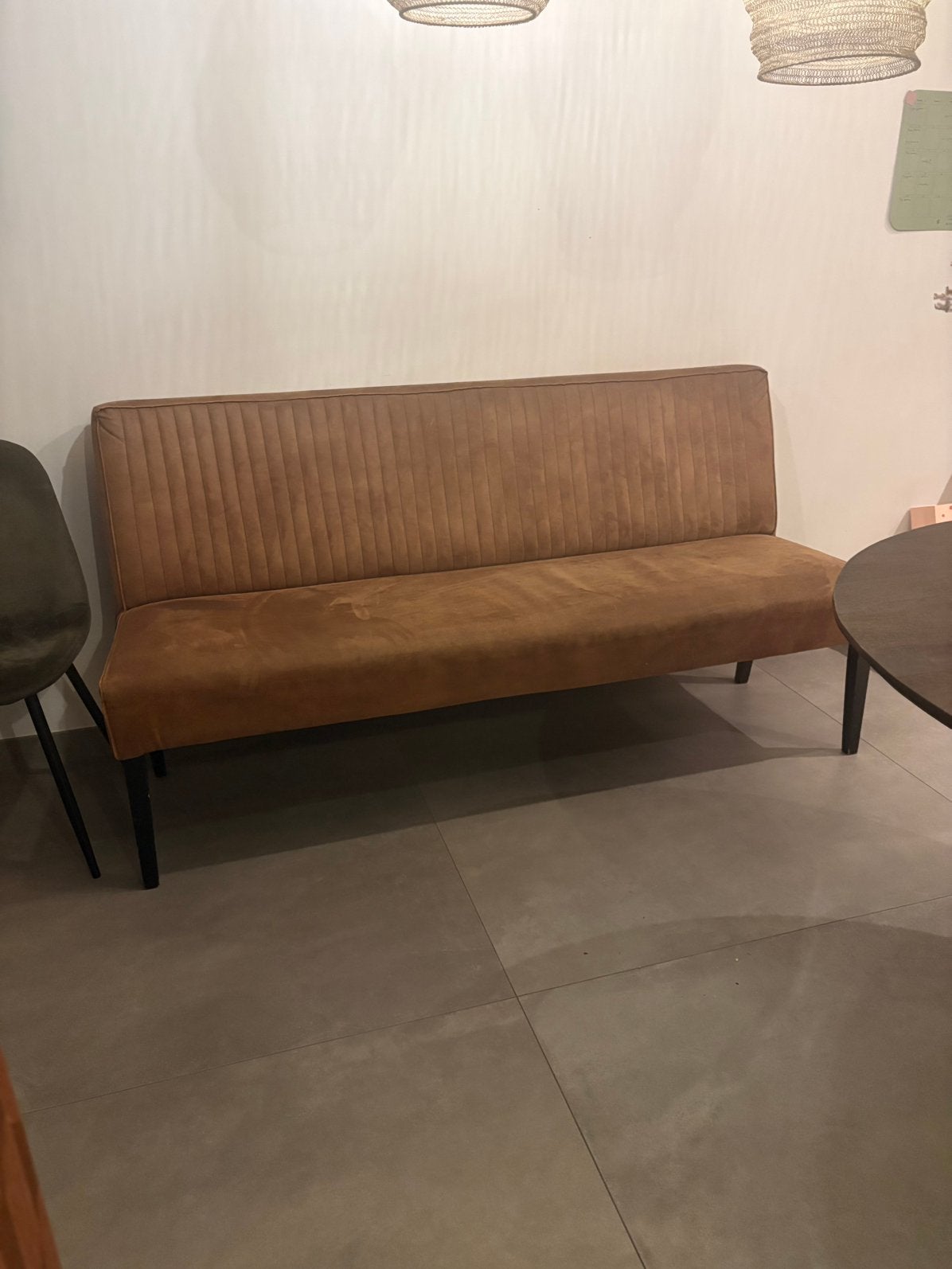 Eetbank met stoelen (optioneel), Ophalen, Zo goed als nieuw, Stof, 150 tot 200 cm