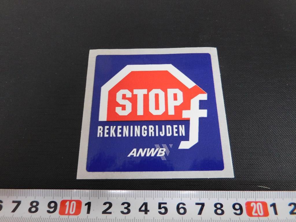 sticker ANWB STOP rekeningrijden *, Verzamelen, Stickers, Zo goed als nieuw, Ophalen