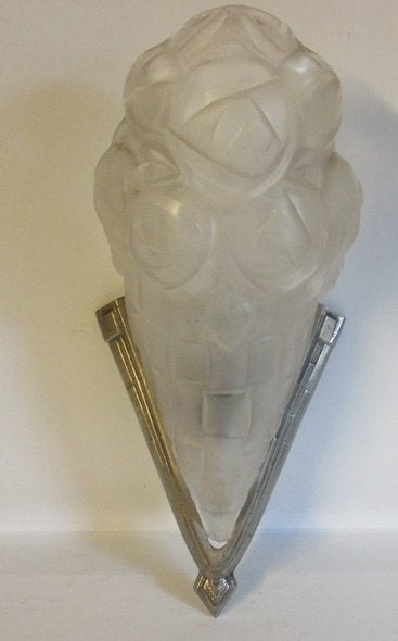 originele art deco muurlamp applique Degue, Ophalen of Verzenden
