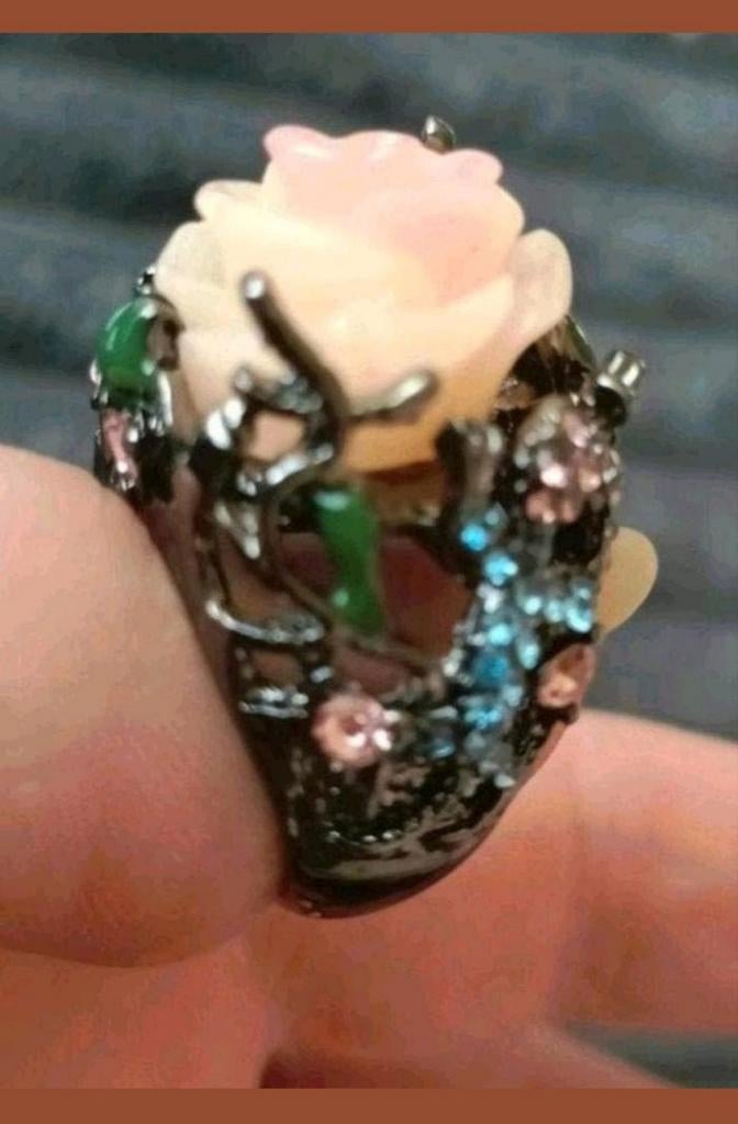 Ring roos salamander maat 16, Verzenden, Nieuw, Zilver