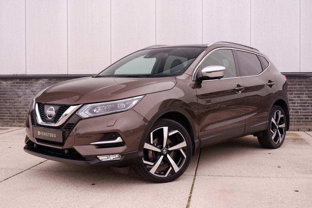 Nissan QASHQAI 1.2 Tekna + | Pano-Dak | Trekhaak | Leer | Bo, Auto's, Nissan, Voorwielaandrijving, Gebruikt, Zwart, 4 cilinders