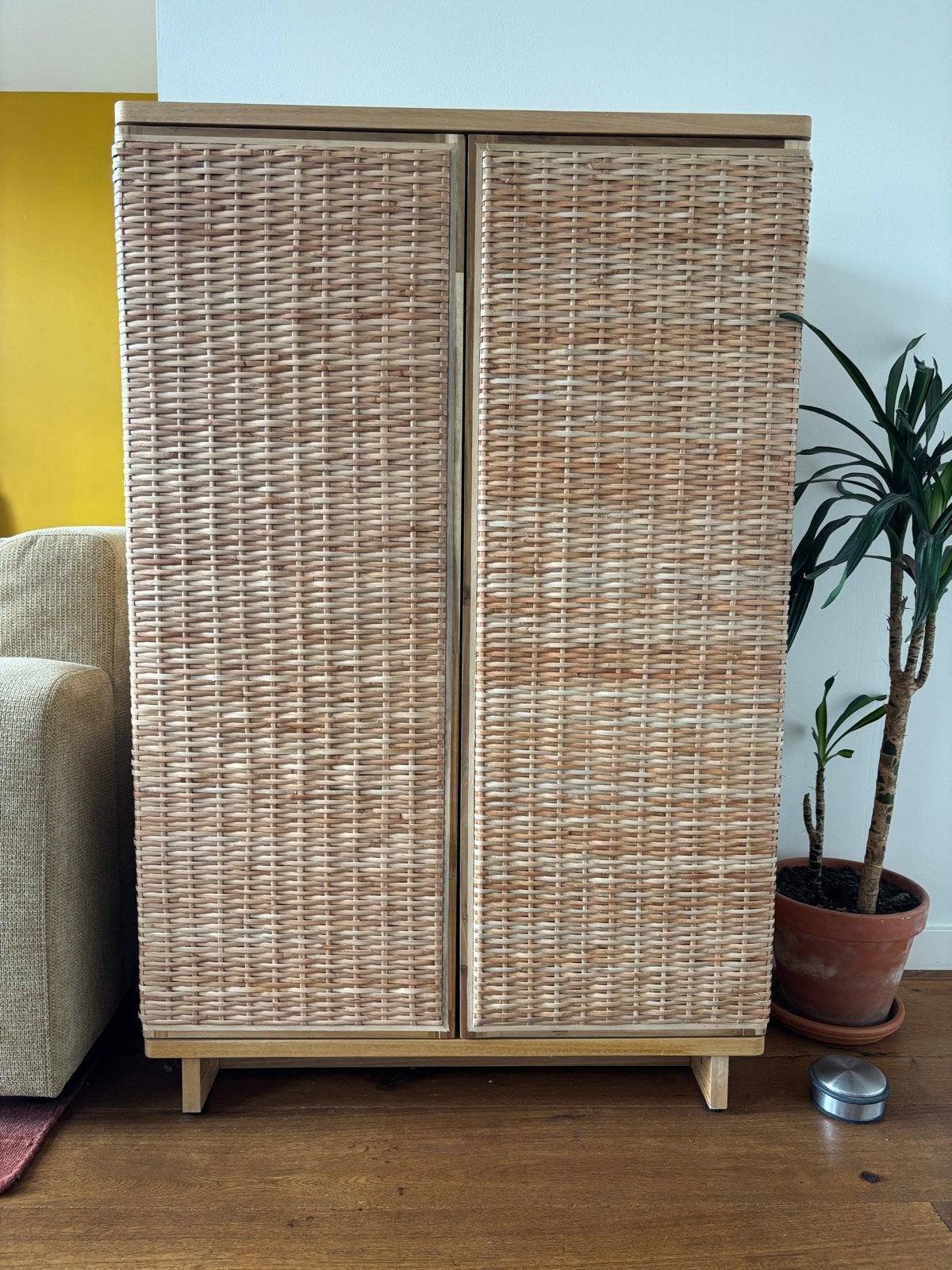 IKEA FRYKSÅS Kast, rotan - 81x41x124 cm, Ophalen, Overige materialen, 100 tot 150 cm, 50 tot 100 cm