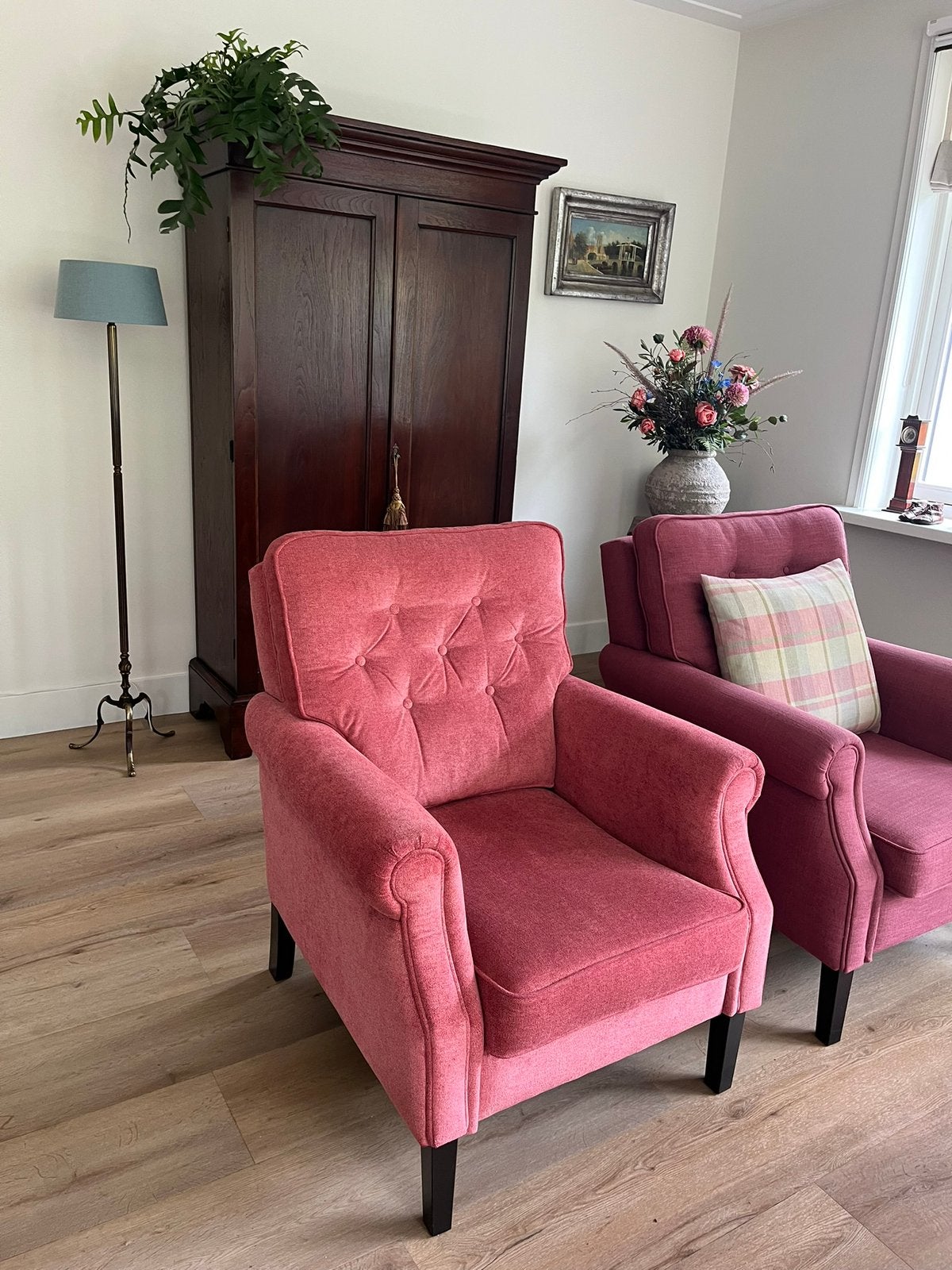 Klassiek landelijke fauteuil, Huis en Inrichting, Fauteuils, Ophalen, Minder dan 75 cm, Zo goed als nieuw, Klassiek landelijk