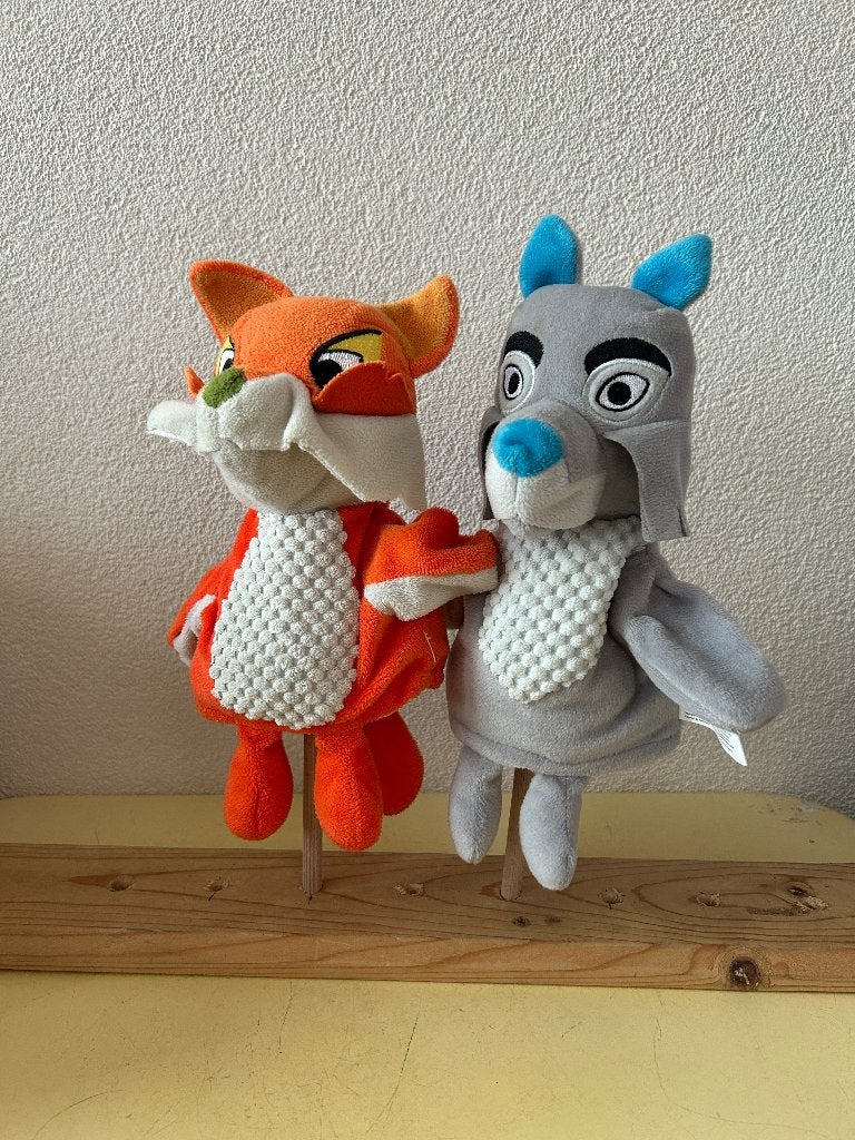 Set van 2 Fabeltjeskrant Handpoppen – PLUS Actie, Verzamelen, Supermarktacties, Plus, Ophalen of Verzenden