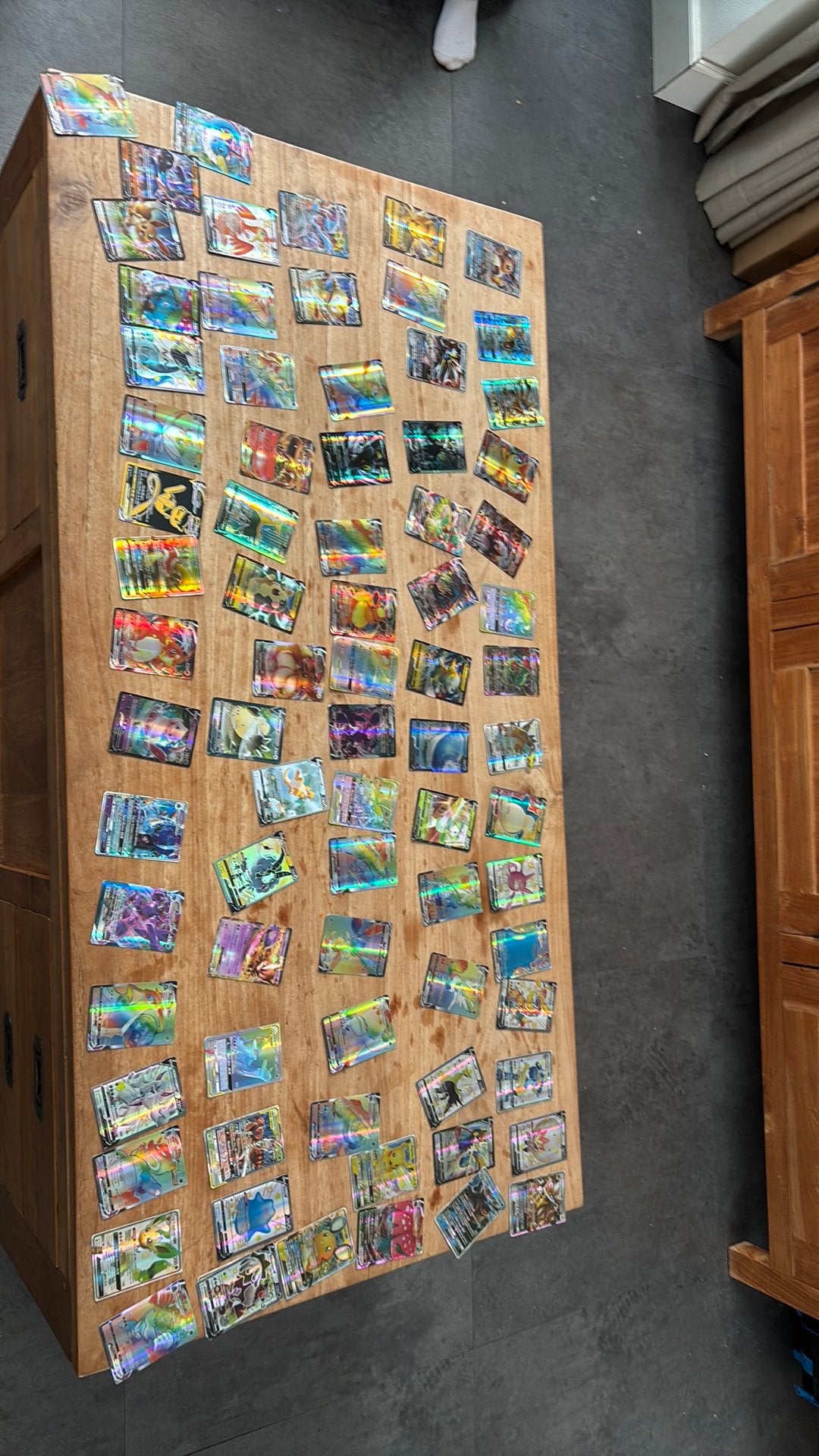Grote collectie Pokémon kaarten (geen echte denk ik), Ophalen of Verzenden, Gebruikt, Meerdere kaarten, Foil