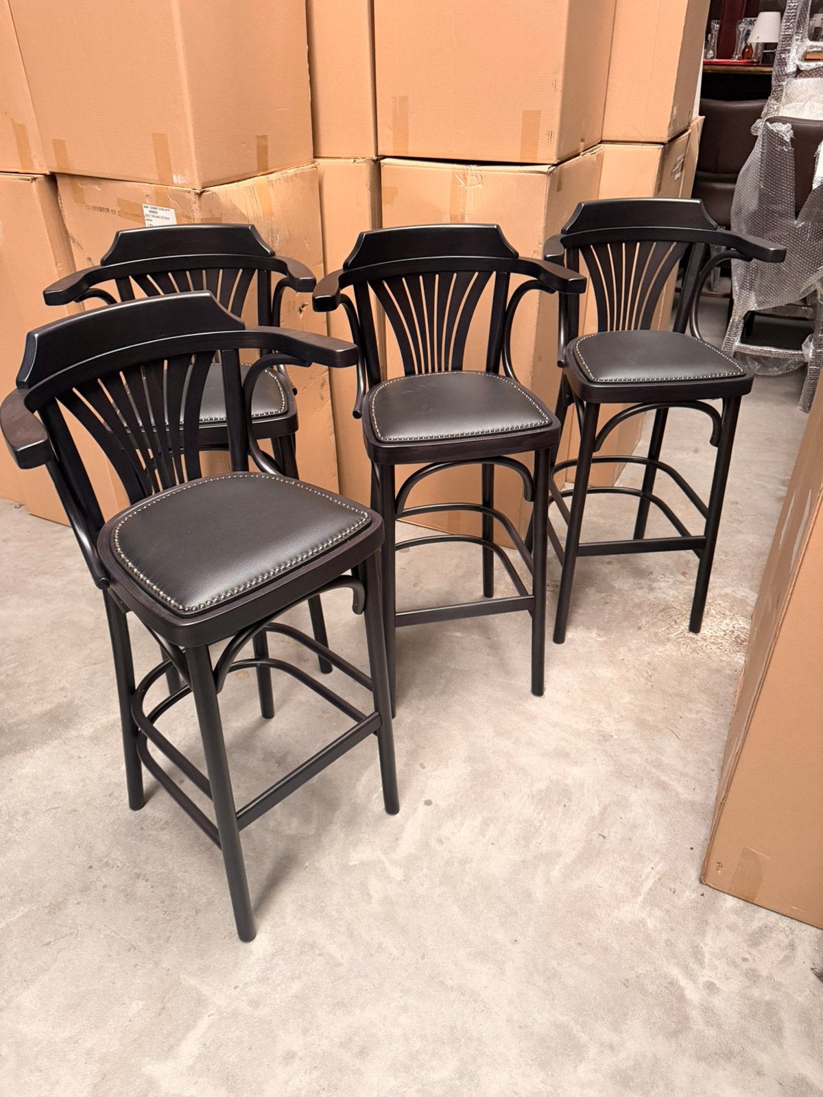 Thonet bistro barkrukken cafe krukken kroeg vintage retro, Hout, 5 krukken of meer, Met voetsteun, 60 tot 90 cm
