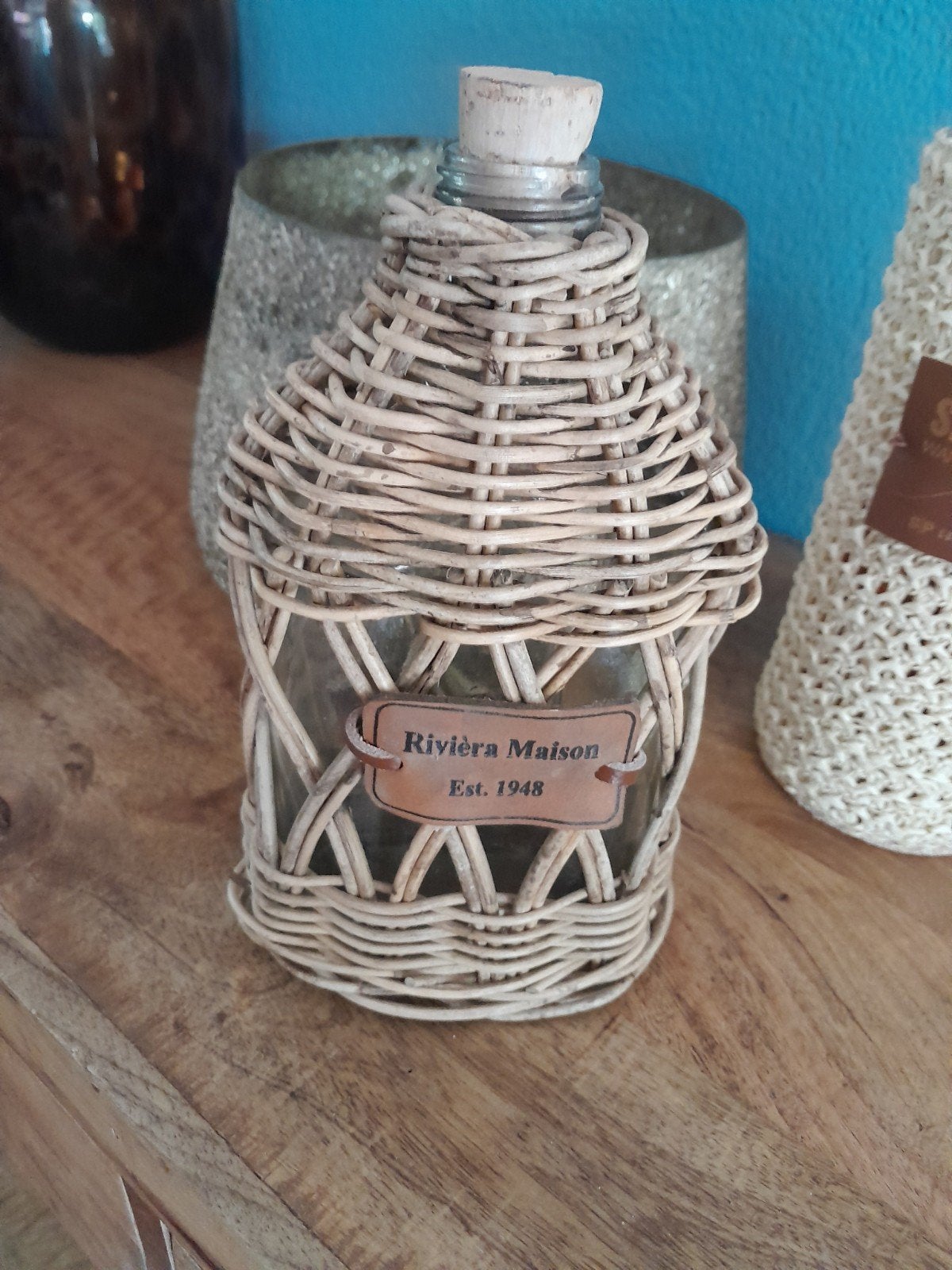 rattan fles riviera maison, Ophalen of Verzenden, Zo goed als nieuw