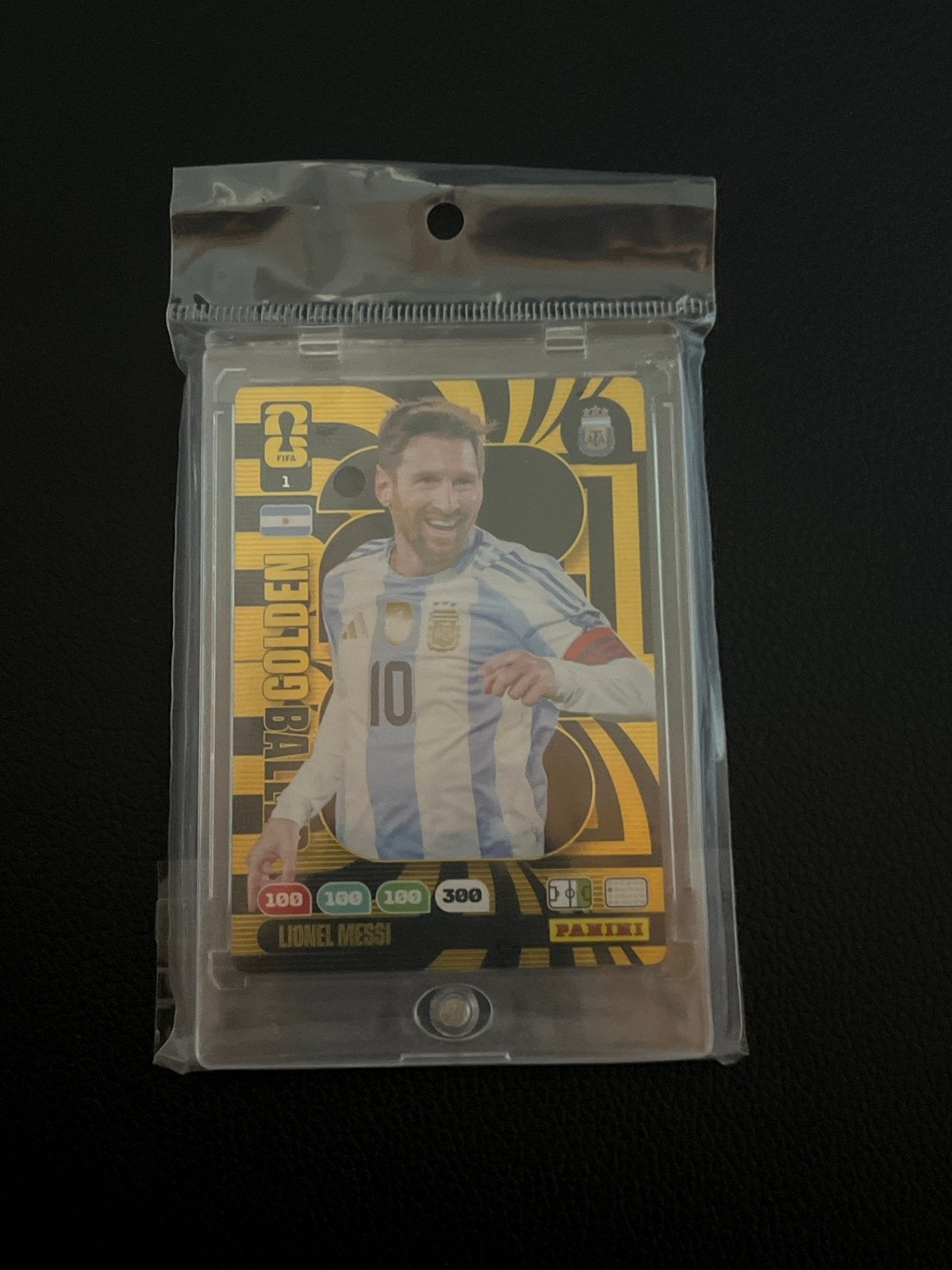 Lionel Messi #1 FIFA World Cup 2026 Golden Ball Kaart, Ophalen of Verzenden, Nieuw, Buitenlandse clubs, Spelerskaart