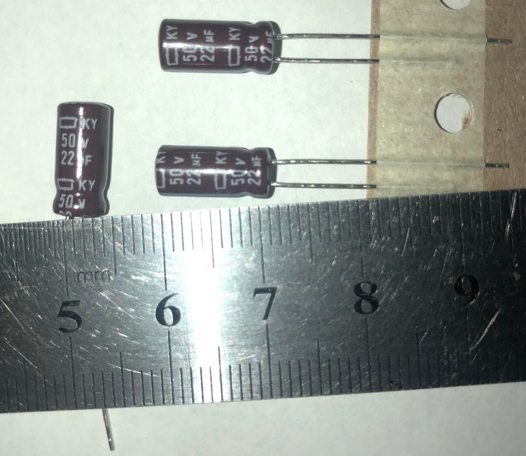 4 stuks 22uF 50v Chemi-Con KY serie, Ophalen of Verzenden, Nieuw