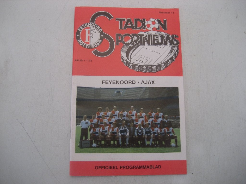 feyenoord ajax progammaboekje, Ophalen of Verzenden, Zo goed als nieuw, Feyenoord, Poster, Plaatje of Sticker
