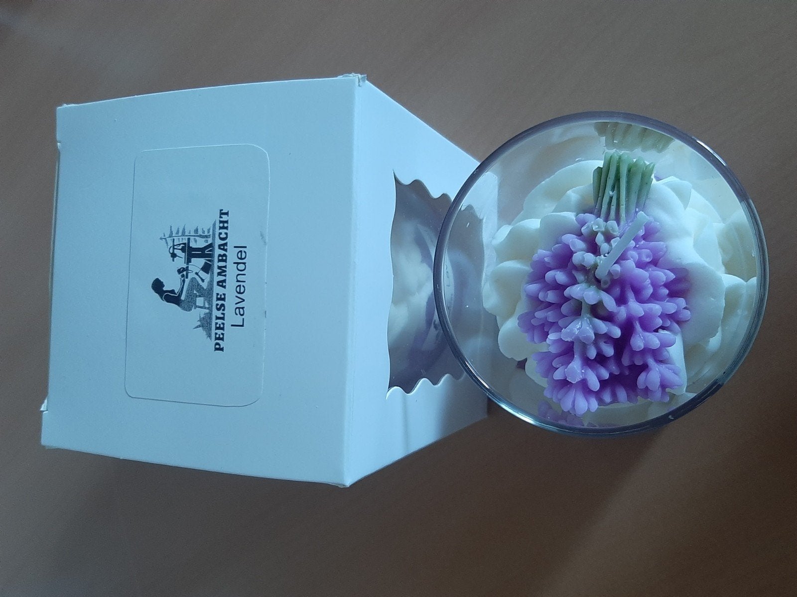 Grote geurkaars in glas - Lavendel & andere geuren, Paars, Nieuw, Ophalen of Verzenden, Glas