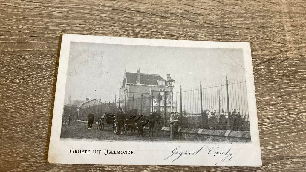 Oude ansichtkaart IJsselmonde 1903 Rotterdam IJselmonde, Ophalen of Verzenden, Voor 1920, Gelopen, Zuid-Holland