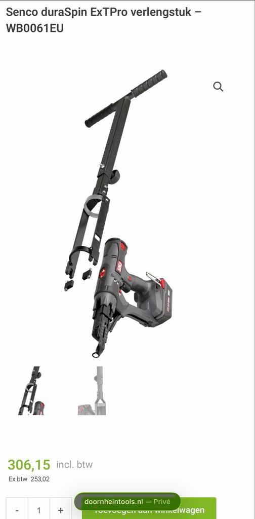 Senco duraSpin ExTPro verlengstuk - WB0061EU, Ophalen of Verzenden, Nieuw