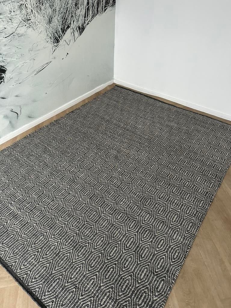 Perletta Labyrinth beige/brown wol 170/230, Beige, 150 tot 200 cm, Ophalen of Verzenden, Rechthoekig