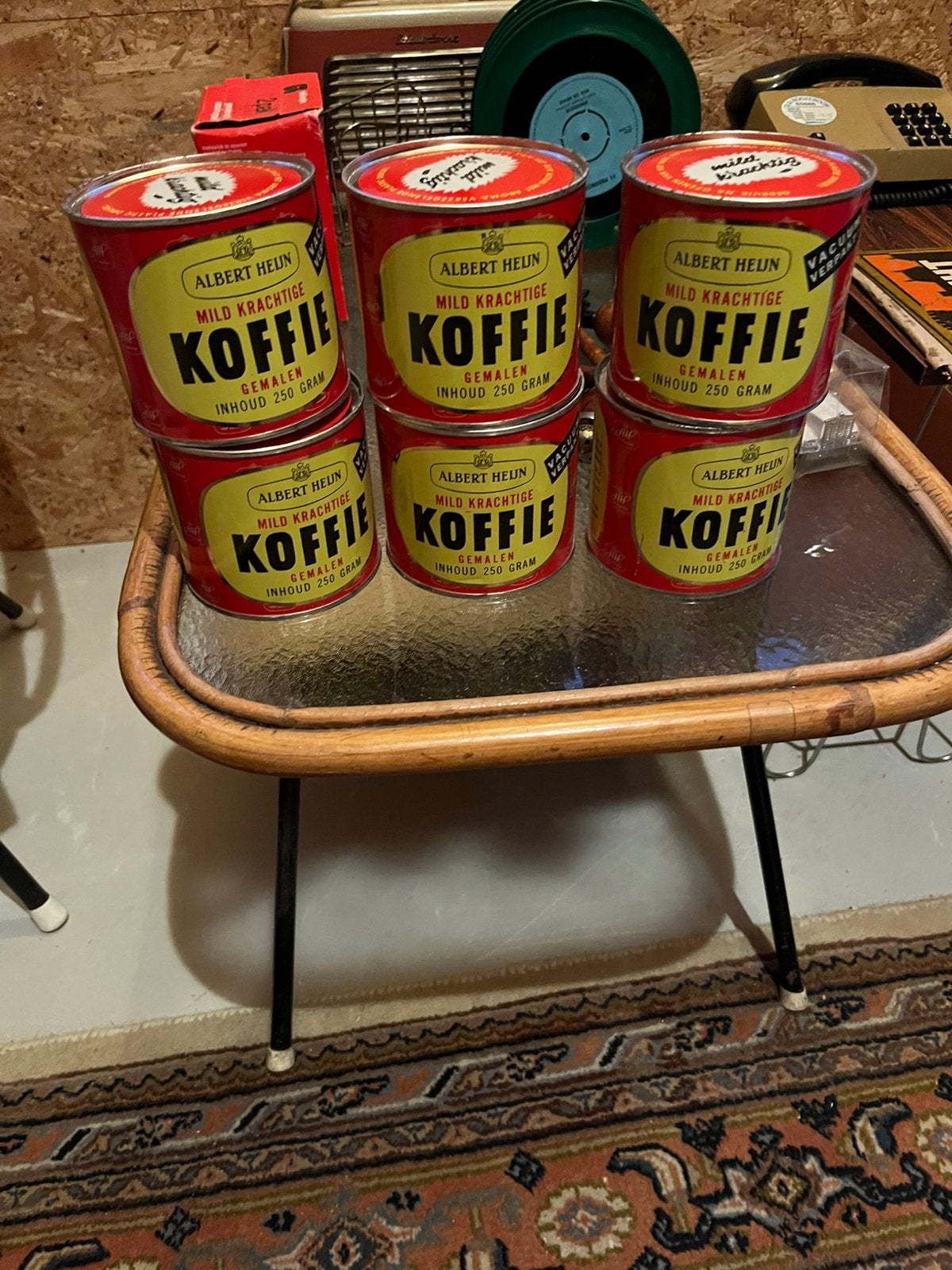 6 Albert Heijn blikken koffie, Verzamelen, Ophalen of Verzenden, Zo goed als nieuw, Koffie