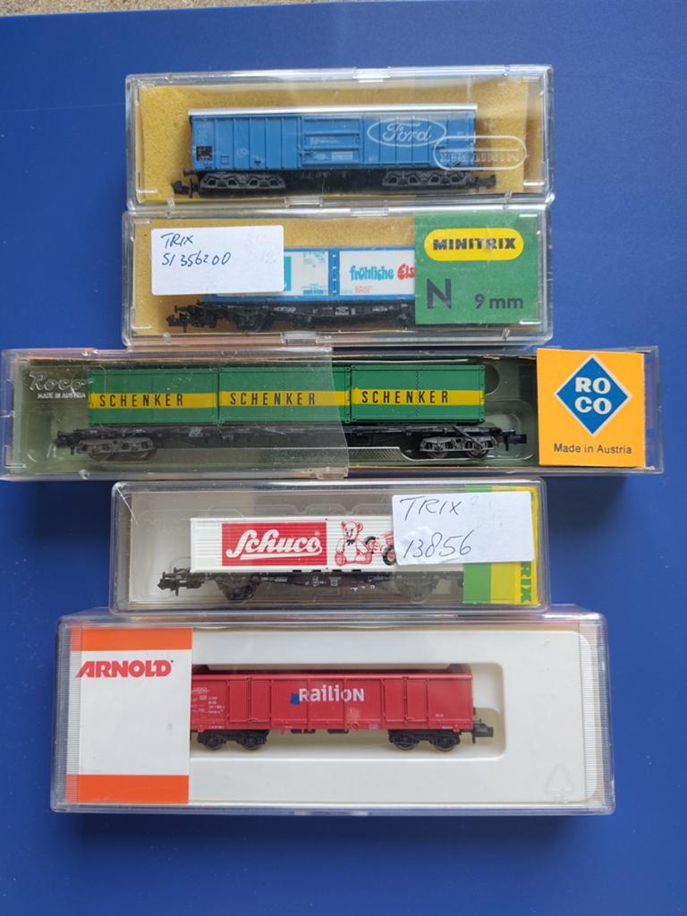 Diverse wagons, Hobby en Vrije tijd, Modeltreinen | N-Spoor, Verzenden, Gelijkstroom, Wagon, Trix