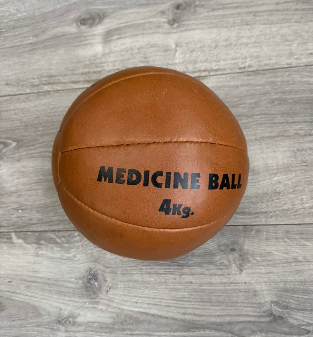 Bremshey  leren medicine ball 4kg medicijnbal leer 4 kilo, Ophalen, Zo goed als nieuw, Benen, Medicijnbal