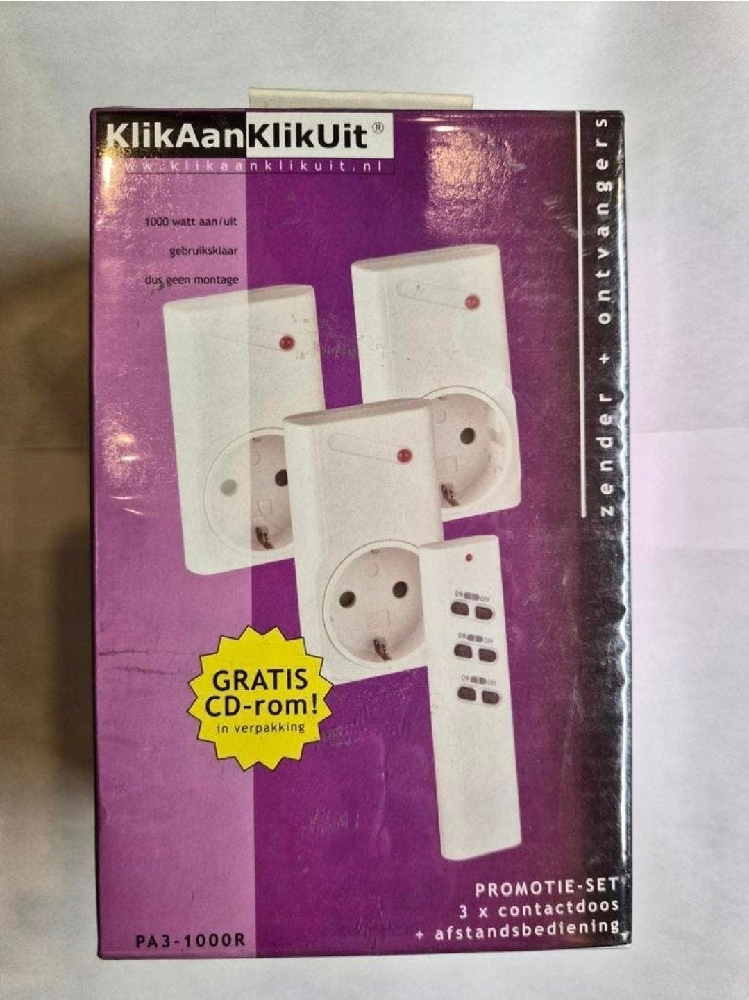 KlikAanKlikUit Promotie-set PA3-1000R met afstandsbediening, Ophalen of Verzenden, Nieuw, Stopcontact