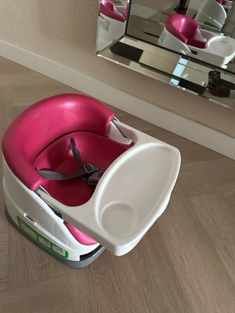 Ingenuity Baby Base 2-in-1 Zitje - Roze met Eetblad, Ophalen, Zo goed als nieuw, Overige typen, Afneembaar eetblad