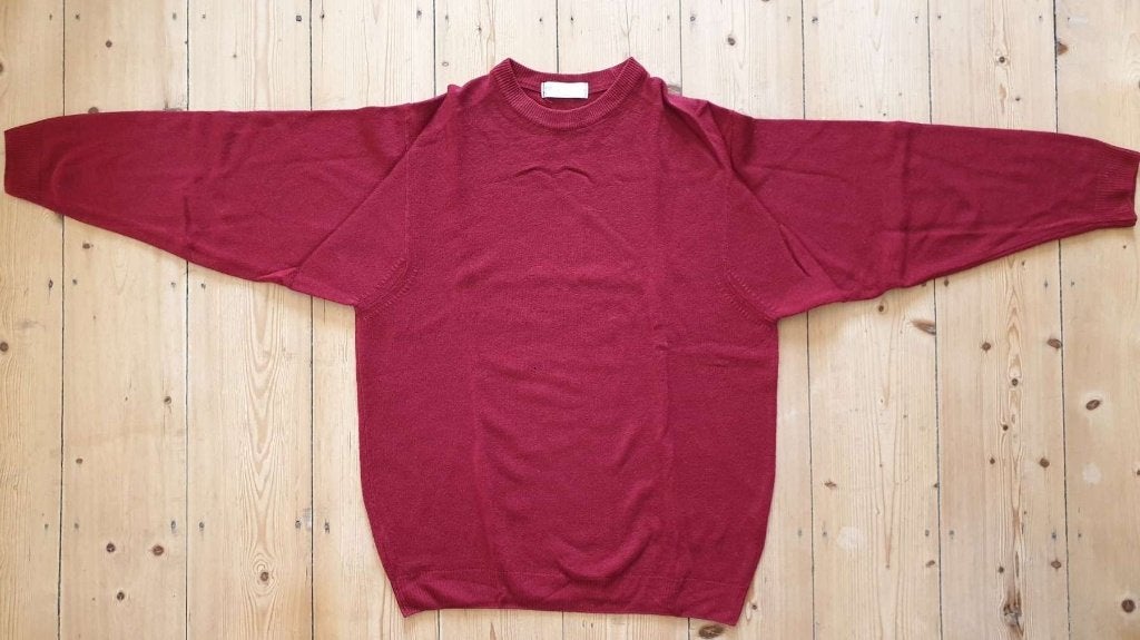 Vintage jaren 80 trui heren, roestbruin, Medium, wo, gaatje, Kleding | Heren, Ophalen, Nieuw, Maat 48/50 (M)