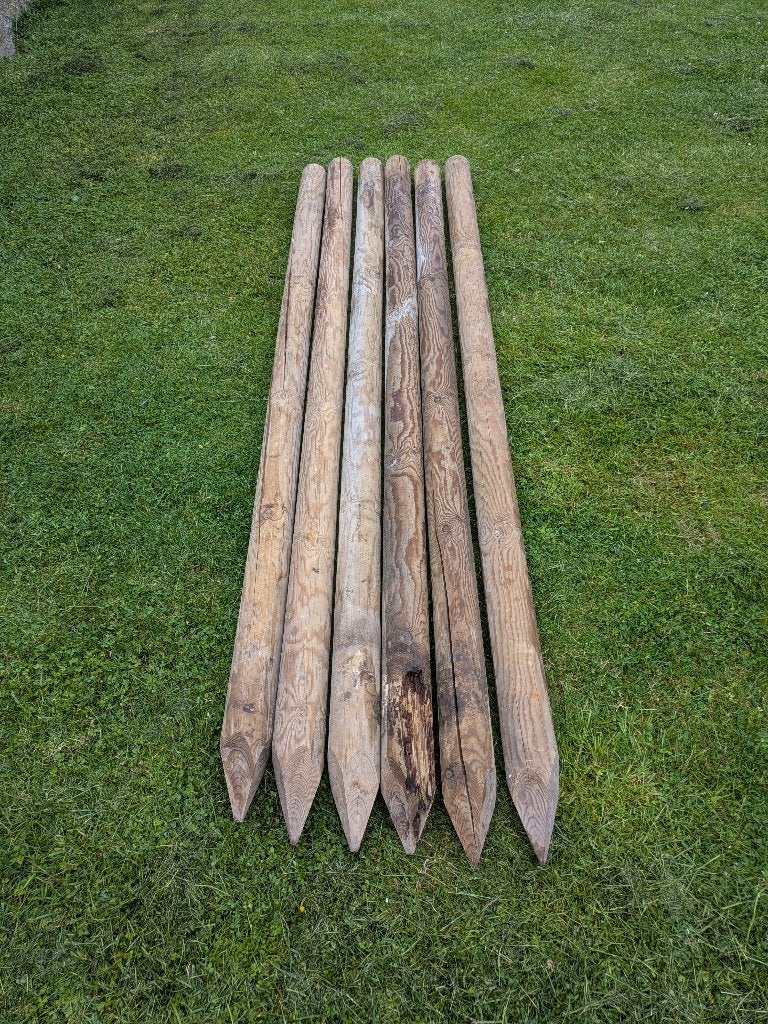 Sjorpalen (geïmpregneerd), Ophalen, Gebruikt, 180 tot 250 cm, Palen