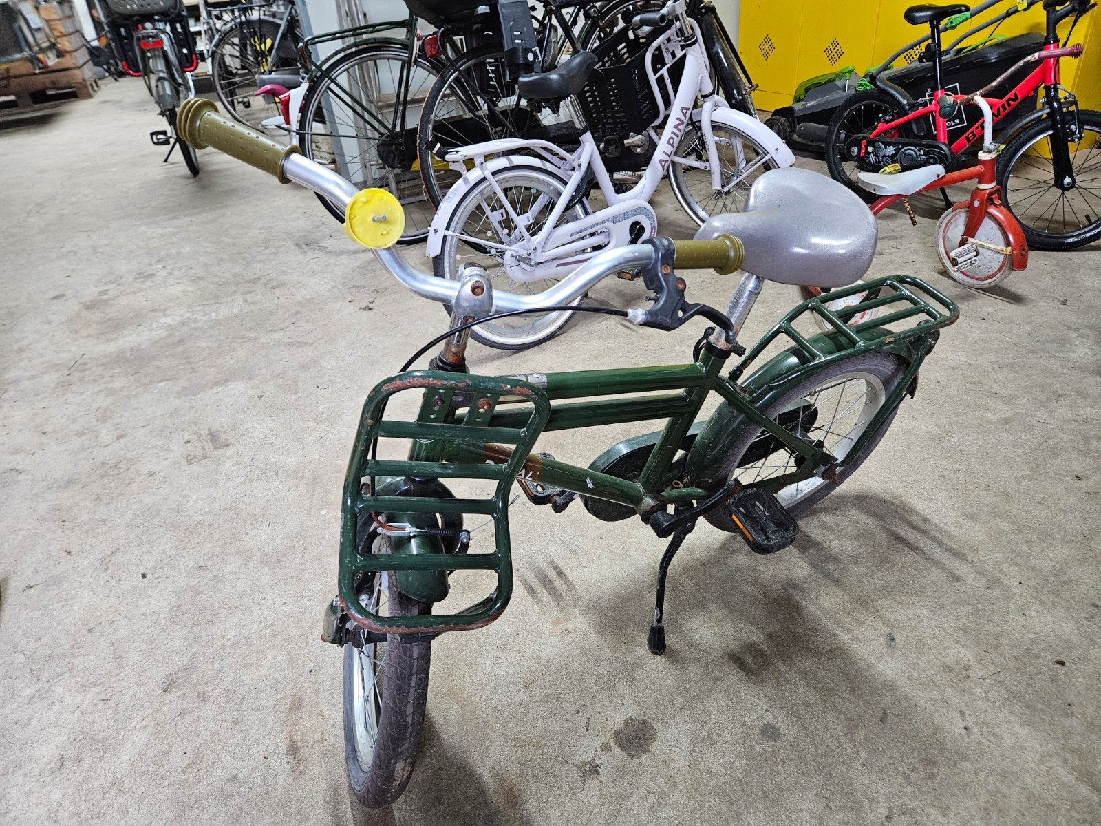 Popal jongensfiets - Groen, Fietsen en Brommers, Terugtraprem, Gebruikt, Minder dan 16 inch, Ophalen