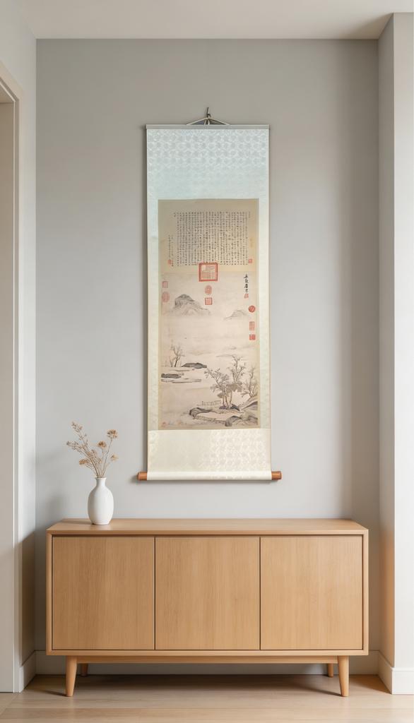 Decoratieve reproductie van oud Chinees schilderij, Minder dan 50 cm, Nieuw, Ophalen of Verzenden, Print